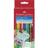 FABER-CASTELL - Set di matite colorate Colour Grip, 12 pezzi | Pastelli acquerellabili per bambini e adulti con colori vivaci e forma triangolare ergonomica