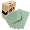 Japun - Buste (100 pezzi) - formato C5, 220 x 156 mm, verde | Busta da lettera in carta da 140 g/m², con chiusura gommata, senza finestra, per inviti da scrivere e stampare