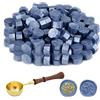 ASTARON 100 Pezzi Perline di Ceralacca per Timbro Sigillo di Cera, Kit Sigillo di Cera Ottagonale con 1 Cucchiaio per Sciogliere Cera per Inviti Biglietti Buste Confezioni di Vino Confezioni Regalo