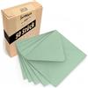 Japun - Buste quadrate (50 pezzi) - 150 x 150 mm, verde | Busta da lettera quadrata in carta da 120 g/m², con chiusura gommata, senza finestra, per inviti da scrivere e stampare