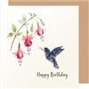 Edition Seidel Premium Biglietto di auguri quadrato con busta. Auguri di buon compleanno inglese Happy Birthday per Donne Amiche Mamma uccello fiori origami (GQ569 SW026)