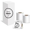 ORGSTA Etichette Adesive autoadesive piccole per S002, Q2, T001 | 28mm x 3M x 3Roll 3 Rotoli Testo nero su Carta Bianca