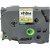vhbw Cassetta nastro sostituisce Brother TZ-FX641, TZE-FX641 per etichettatrice 8m x 18 mm nero su giallo, flessibile