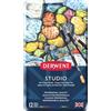 Derwent Studio Set di 12 Matite Colorate per Disegnare e Colorare, Ideali per Illustrazioni e Rifinire i Dettagli, Astuccio in Metallo Incluso, Qualità Professionale