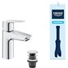 Grohe QUICKFIX Start / Miscelatore per lavabo da 1/2 con strumento di installazione / S-Size / Cromo / 23551002