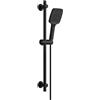 JOHO Colonna Doccia Senza Miscelatore, Asta Doccia Acciaio Inox 70 cm con Supporto Soffione Regolabile, Saliscendi Doccia Adattarsi ai Fori Esistenti con Doccetta 3 Geti, Nero