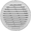 Amig - Griglia Rotonda in Alluminio con Zanzariera | Prese d'Aria | Ideale per Soffitto Cucina e Bagno | Diametro Interno: Ø10 cm | Colore Bianco
