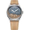 PRAESIDUS Utah Beach Automatico Acciaio Sabbia Blu Pelle Militare Orologio Uomo