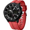 findtime Orologio sportivo digitale da uomo, impermeabile, sveglia, cronometro, snooze, luce notturna, avvisi orari, cinturino in silicone, orologio militare per palestra, nuoto, corsa, uso quotidiano
