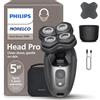 Norelco Philips Norelco Head Shaver Pro 7000 Series, uso bagnato o asciutto | Rasoio elettrico per uomo e donna, testa flessibile a 360°, lame ComfortCut, sensore PowerAdapt, durata 90 minuti, HS7980/40