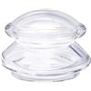 Generic Ventose sottovuoto in silicone, unisex, in silicone, per massaggi per il corpo, per viso e collo, coppette sottovuoto (S-trasparente)