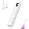 Synkris Mini lampada UV per unghie portatile, luce LED per unghie in gel, asciugatura rapida, ricaricabile, portatile, USB, senza fili, con display per smalto gel, strass, colla, arte, casa, manicure fai da