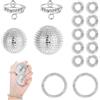 GooDengFull Set antistress da 18 pezzi, con anello per agopressione e bracciale | Massaggio antistress per adulti, 2 anelli, 2 braccialetti, 10 elementi fidget e 4 palline di metallo