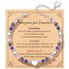 MANVEN Regalo Donna Ragazza Bracciale Pietra Naturale Compleanno Amica | Sollievo Dall'ansia Nuovi Inizi Buona Fortuna Tripla Protezione Empatici Mamma Figlia Fidanzata Sorella