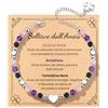MANVEN Regalo Donna Ragazza Bracciale Pietra Naturale Compleanno Amica | Sollievo Dall'ansia Nuovi Inizi Buona Fortuna Tripla Protezione Empatici Mamma Figlia Fidanzata Sorella
