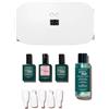 Manucurist Kit Semipermanente Unghie Rosa Hortencia - Kit Unghie Gel Completo: Lampada UV LED Unghie Professionale 24W, Base Coat, Top Coat, Gel Unghie, Solvente, Pinze per Rimuovere lo Smalto