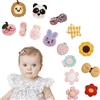 MiDoDo 15 Pezzi Mini Grosgrain Nastro Fiocchi per capelli Snap Clip per capelli Barrette Accessori per capelli per le bambine Neonati Neonati Bambini