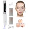 WhFKLca Penna Al Plasma A 15 Livelli, Rimozione Di Nei, Verruche, Macchie Scure, Punti Neri, Nevi, Lentiggini, Brufoli, Rimozione Di Escrescenze Cutanee, In Modo Sicuro E Indolore, Con Display E Luce,Silver