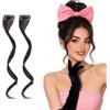 Silk-co Extension Capelli Clip, 2 Ciocche Singole Frangia Laterale Leggero Incorniciare il Viso Lunghi 30cm 9g - Marrone Scuro
