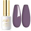 Imtiti Gel Nail Polish, 1 Pcs 0.5 Fl Oz Grape Purple Nude Gel Polish Soak Off LED U V Nail Gel Polish Neutral Gel Nail Polish DIY Nail Art Starter Manicure Salon Gel Nail Kit for Women Girls