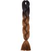 SEGO Capelli per Treccine Africane Extension Afro Trecce Lunghe 60cm Treccia Finta Braiding Hair Sintetici Ombre Crochet Fibre 100g - Nero/Castano