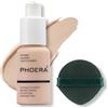 Junhe Fondotinta liquido alta coprenza, finish opaco naturale, 30 ml | Controlla la lucidità con texture leggera senza effetto maschera. Copre le imperfezioni per un look naturale ogni giorno.