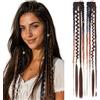 TESS Dreadlock Extension Capelli Clip in Boho 2 Pezzi Trecce Posticci Treccine Dreads Braids Donna 50cm 50g