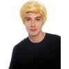 WIG ME UP - 91434-ZA88C Parrucca da uomo per travestimento Carnevale Halloween Biondo voluminosa paglierino riga