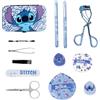 Disney Stitch Set di Bellezza per Donne, Ragazze e Adolescenti, Include 2 Pennelli per il Trucco, 1 Piegaciglia, Set per Manicure e 4 Spugnette per il Trucco