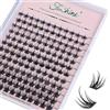 Fenshine Cluster Lashes Individual Lashes Wide Stem C/D Curl 9-15mm Length DIY Eyelash Extension Individual Soft False Lashes for Personal Use at Home (Stile grano)