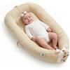 Jinrobabes Baby Nest Pod per neonati, 100% cotone, morbido lettino traspirante per pisolino, viaggi e riposo, essenziale per neonati da 0 a 12 mesi