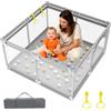 YOBWOK Box Bambini 125×125cm,Recinto Gioco per Neonato 0-36 Mesi appartamenti