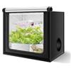MELONFARM Tenda da coltivazione da 61 x 40,6 x 50,8 cm, doppia porta trasparente per interni, tenda da coltivazione con Mylar ad alta riflettenza e vassoio da pavimento, tenda per piante per
