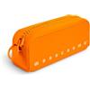 Pigna, Astuccio Bustina in morbido Silicone, Monocromo FLUO con zippona, Colore Arancio,Confezione 1 pezzo