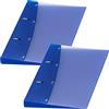 VELOFLEX - Raccoglitore Diamond A5, 2 anelli da 20 mm, blu, 2 pezzi | In plastica PP, copertina trasparente, meccanismo a 2 anelli con altezza di inserimento di 20 mm e struttura Diamond