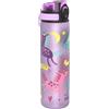 Ion8 Borraccia a Prova di Perdite, 500ml, Facile da Aprire, Serratura Sicura, Lavabile in Lavastoviglie, Senza BPA, Maniglia per il Trasporto, Adatta a Portabicchieri, Facile Pulizia, Unicorni Lilla