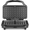 Salter Doppia Piastra per Waffle - Waffle Belgi e Americani, Piastre Profonde Antiaderenti, Doppie Piastre, Controllo Automatico Temperatura, Manico Termoisolante, Design Compatto Verticale, 900 W