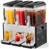 VEVOR Dispenser Bevande Fredde Commerciale 3 Serbatoi 3x12 L Acciaio Inox | Distributore da Banco, Temperatura di Raffreddamento da 7℃ a 12℃, Succhi di Frutta, Tè Freddo, Ristorante, Hotel, Catering