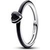PANDORA ME - Anello in argento sterling con cristallo nero a forma di cuore e smalto nero