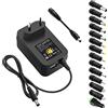 ALITOVE Adattatore universale AC/DC da 30 W, con 14 pezzi, adattatore e spina USB, alimentatore universale per elettronica domestica da 3 V-12 V, 2500 mA