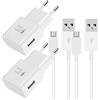 DBZYLN 2 Pack Caricatore Compatibile per Samsung Galaxy S7 Edge S6 Edge S4 A6 J7 J6 J5 J3 Note5 Note4 Tab S Tab S2, Moto G5 E6, DBZYLN AFC (5V-2A | 9V-1.67A) Caricabatterie con Cavo Micro USB 150cm (Bianco)