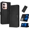 PanXCase Cover Libro per Xiaomi Redmi 17C 5G | Custodia Wallet in Pelle PU, Funzione Supporto, 3 Scomparti Portacarte, Chiusura Magnetica, Case Antiurto, Black
