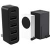 Megadream Hub USB per Xbox Series X|S, adattatore splitter di espansione a 5 porte | 4 USB 2.0 + 1 tipo C, controller di ricarica, supporta tastiera/mouse/disco U cablato o 2.4G, installazione a scatto