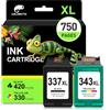 COLORETTO 337XL 343XL Cartuccia per HP 337 XL 343 XL Cartucce Nero e Colore | Photosmart 2500 2570 2573 2575 C4140 C4150 Officejet 6300 6310 DeskJet 5940 5940xi 6943 6983 6988 6988dt 6988xi D4145