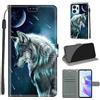 SIENIANLINE Cover per Honor X7A custodia portafoglio Loup | Chiusura magnetica, Scomparti carte, Funzione supporto, Pelle PU flip cover per Honor X7a