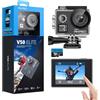 AKASO V50 Elite Action Cam 4K 60FPS, Fotocamera Subacquea con microSD 64GB | WiFi 20MP, EIS, Touch Screen 2, Zoom 8×, Comando Vocale, Telecomando, Microfono Esterno e Custodia Impermeabile 40 m