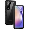 Lanhiem Cover per Samsung Galaxy A54 IP68 Impermeabile Antiurto Nero | Protezione schermo integrata, impermeabile, antipolvere e antischiizzi, ideale per uso quotidiano e cantieri