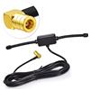 Eightwood DAB+ Antenna Auto SMB Adattatore con Montaggio a Vetro 300cm | Antenna Autoradio DAB con Adattatore SMB ad angolo retto per autoradio
