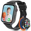 Berilona 4G Orologio da polso per bambini, GPS Smartwatch per ragazze ragazzi con chiamate/video/chat vocale, SOS, modalità scuola, allarme, pedometro, giochi smart watch per bambini 4-12 regalo, nero