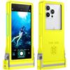 Lanhiem 15M Custodia impermeabile [Universale] IPX8 Custodia subacquea professionale per iPhone Samsung Galaxy Huawei Xiaomi Redmi Goole Pixel e smartphone 4.7-6.9'' Custodia subacquea,Giallo